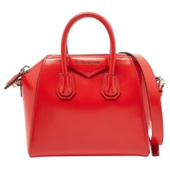 Givenchy Red Leather Mini Antigona Satchel