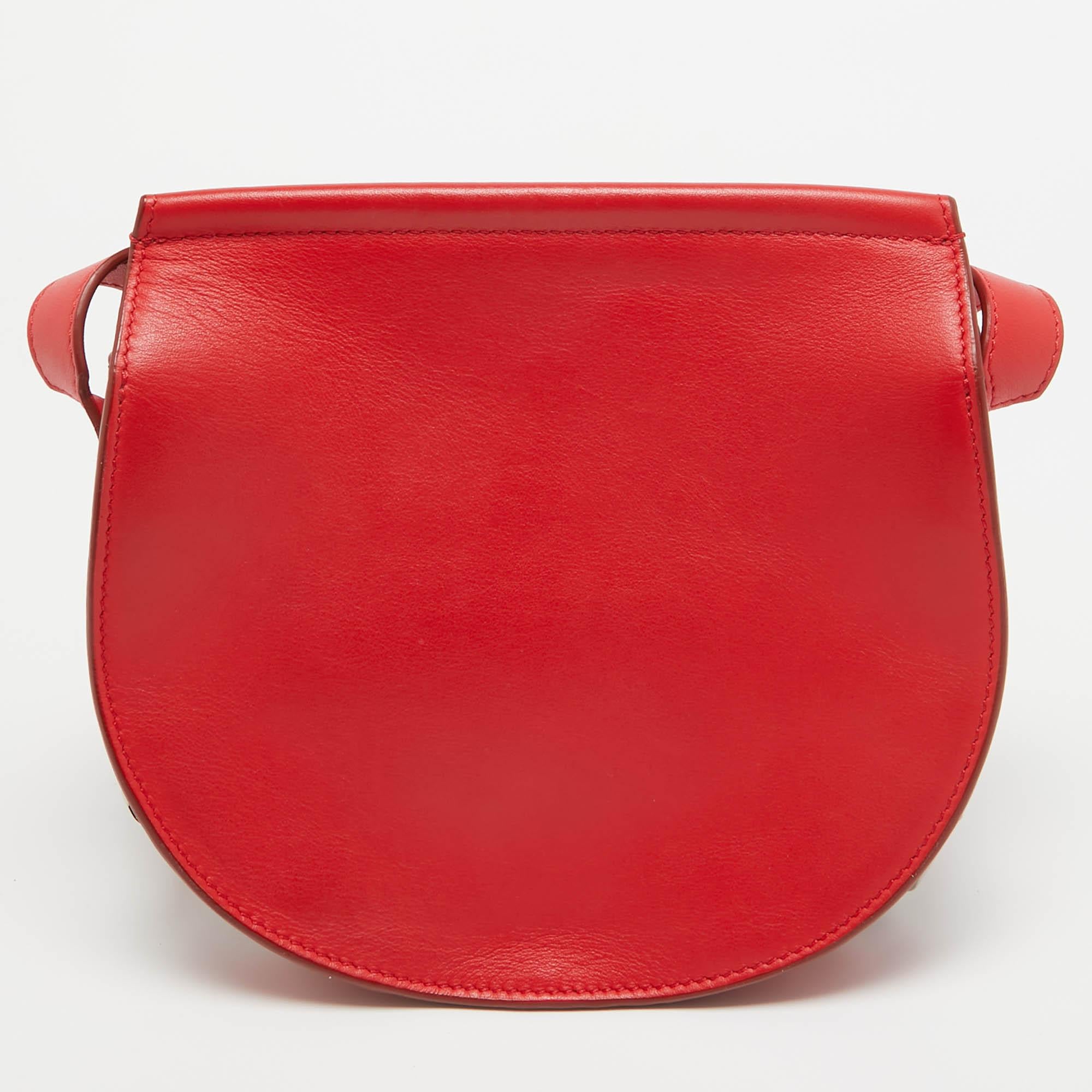Women's Givenchy Red Leather Mini Infinity Crossbody Bag