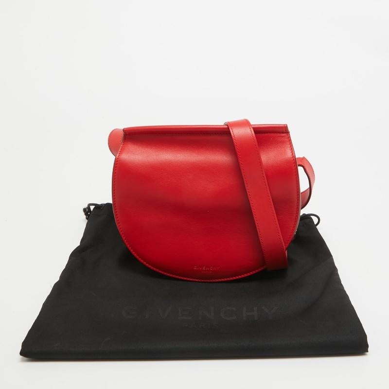 Givenchy Red Leather Mini Infinity Crossbody Bag 5