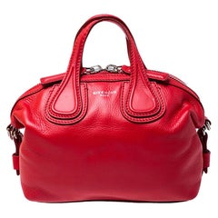 Used Givenchy Red Leather Mini Nightingale Bag