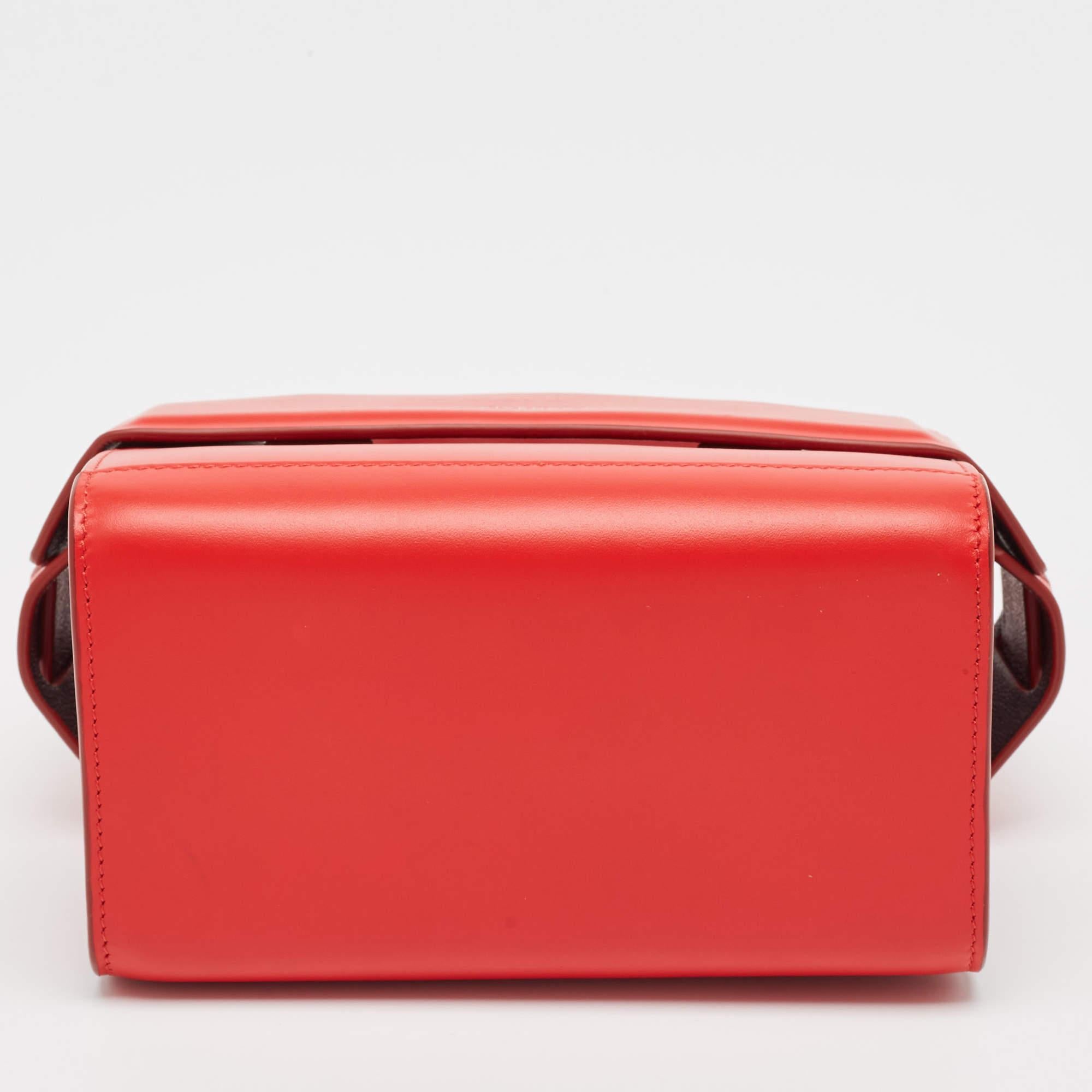 Givenchy Red Leather Nano Horizon Crossbody Bag 2