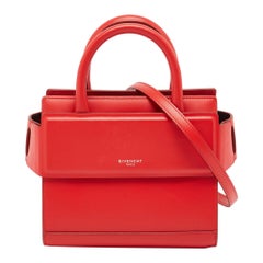 Givenchy Red Leather Nano Horizon Crossbody Bag