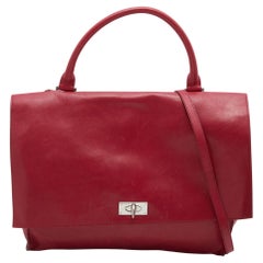 Givenchy - Sac à main en cuir rouge avec dents de requin