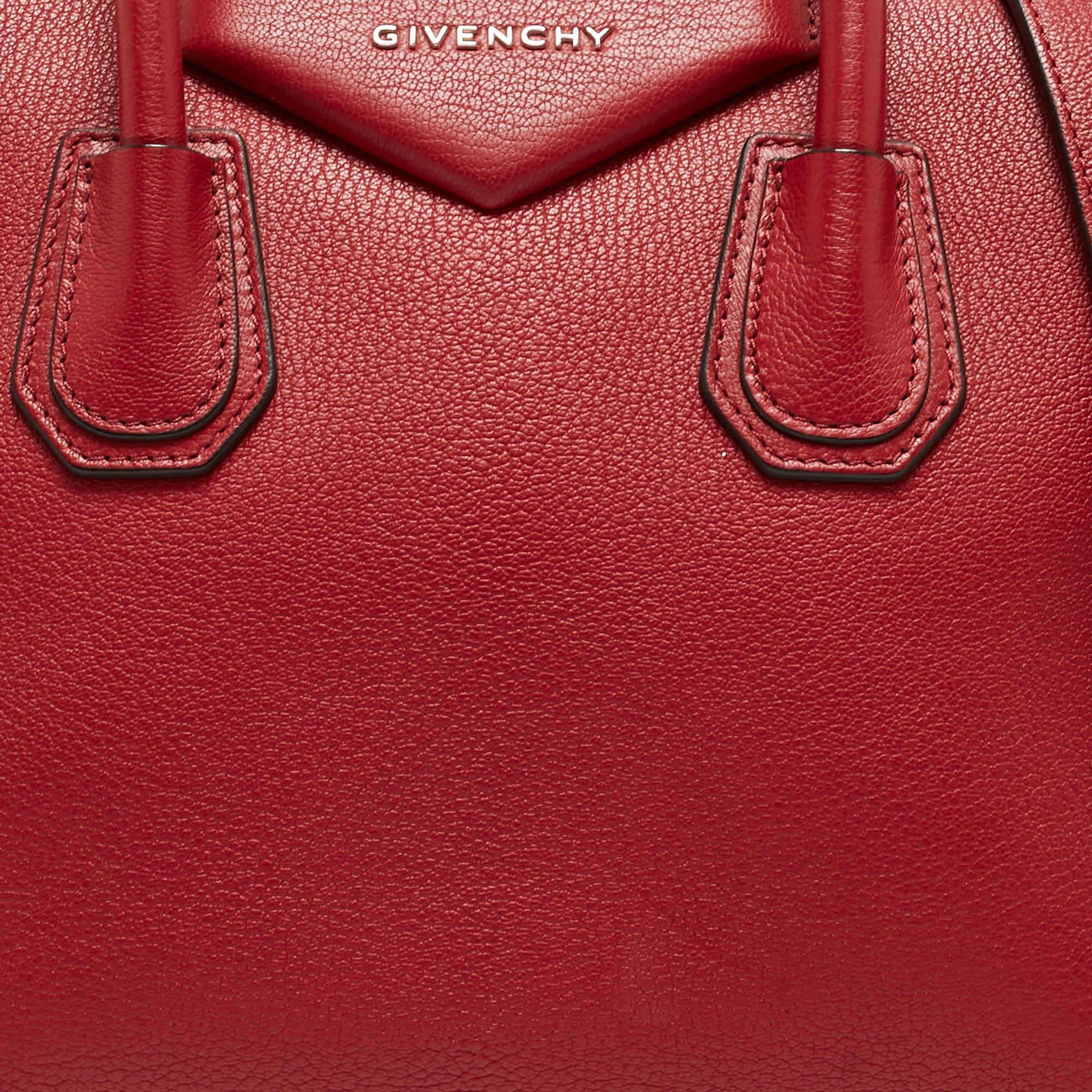 Givenchy Red Leather Small Antigona Satchel 10