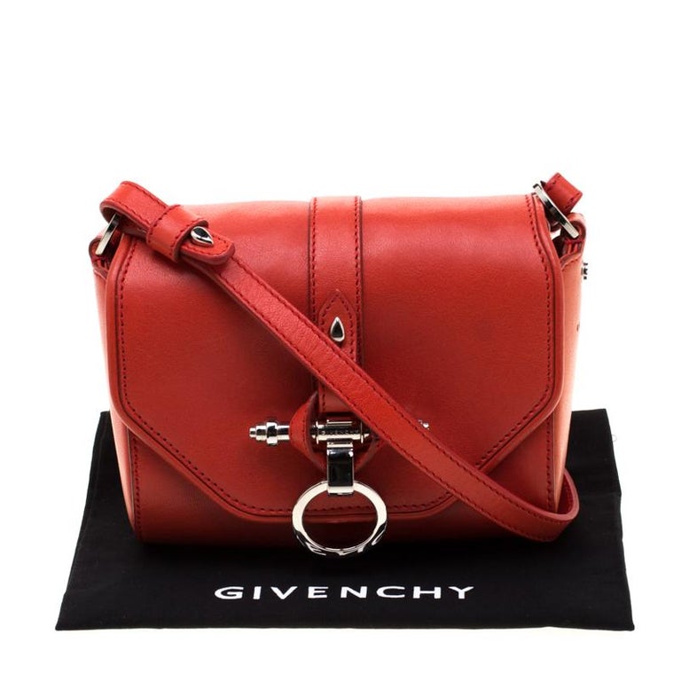 Givenchy Red Leather Small Obsedia Crossbody Bag