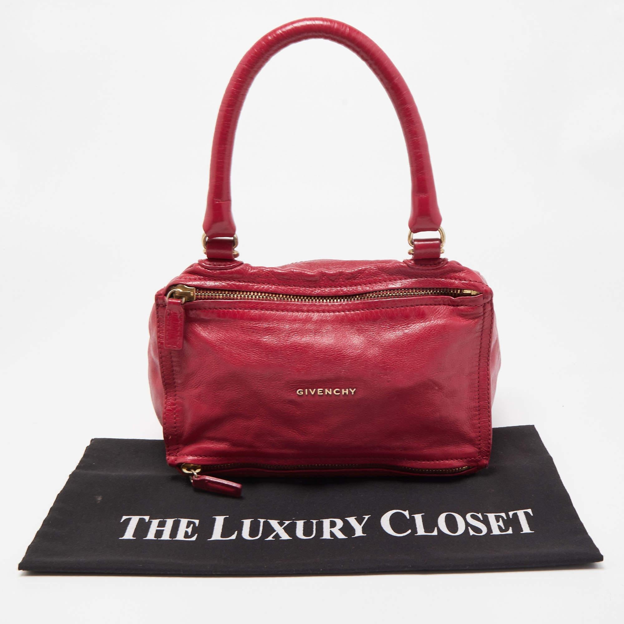 Givenchy Red Leather Small Pandora Bag 11