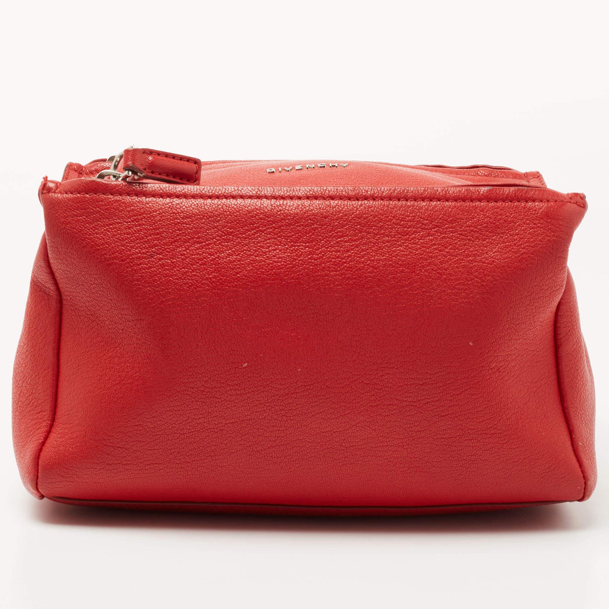 Givenchy Red Leather Small Pandora Messenger Bag 5