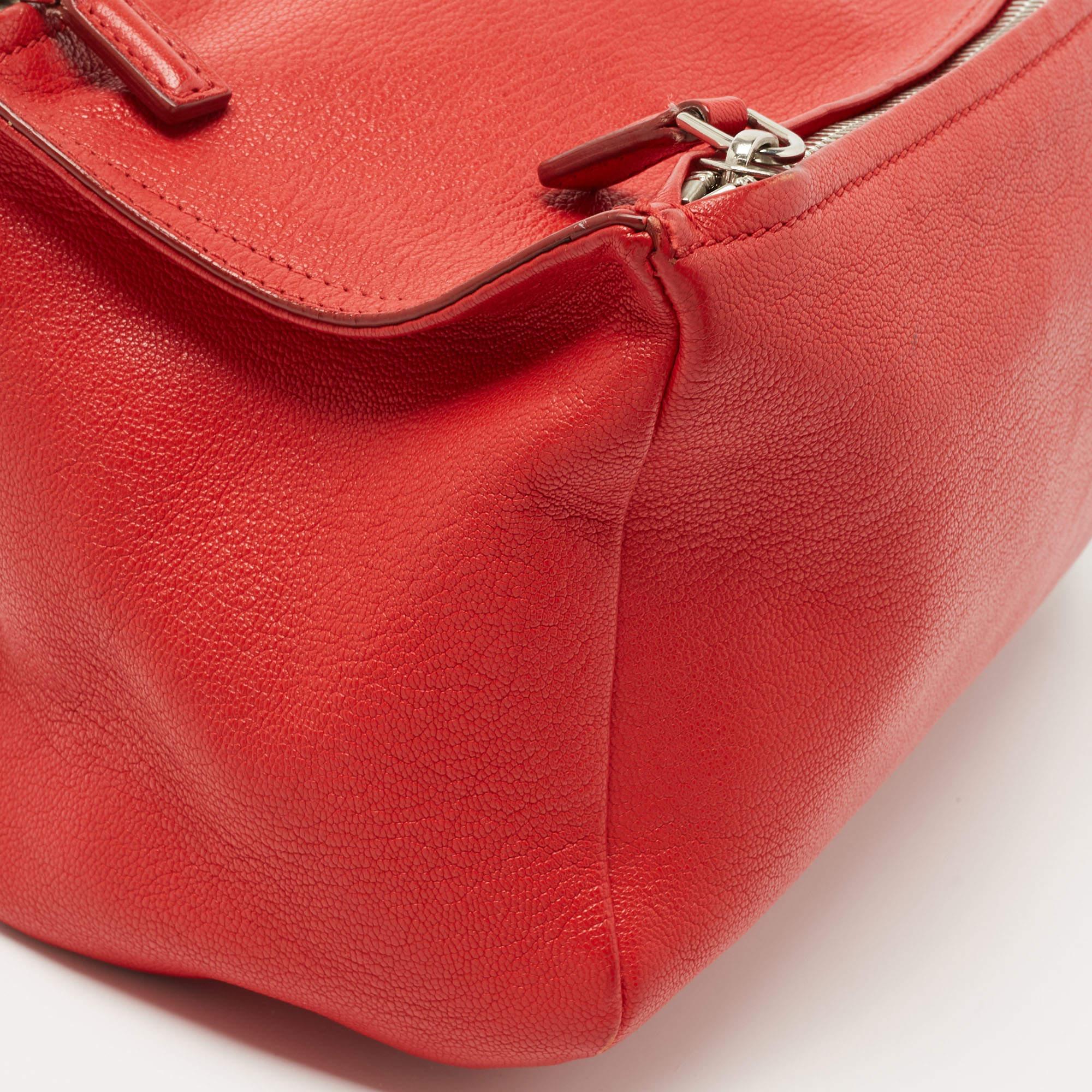 Givenchy Red Leather Small Pandora Messenger Bag 11