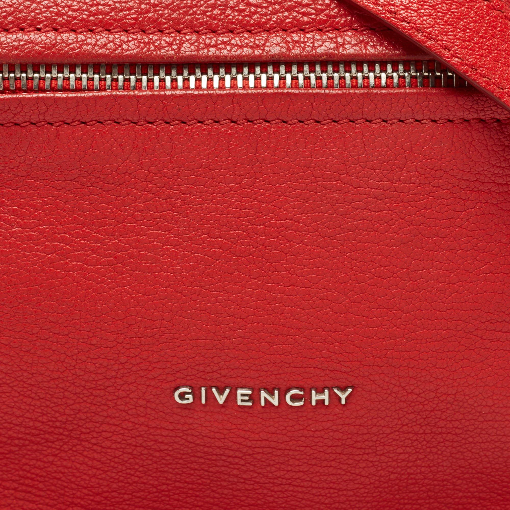 Givenchy Red Leather Small Pandora Messenger Bag 12