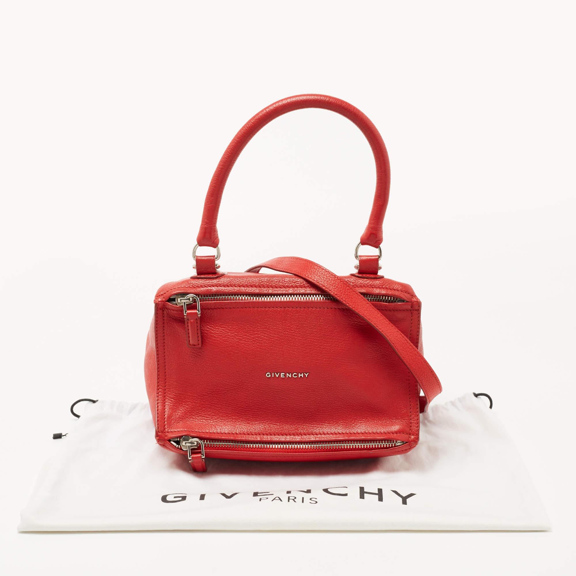 Givenchy Red Leather Small Pandora Messenger Bag 14