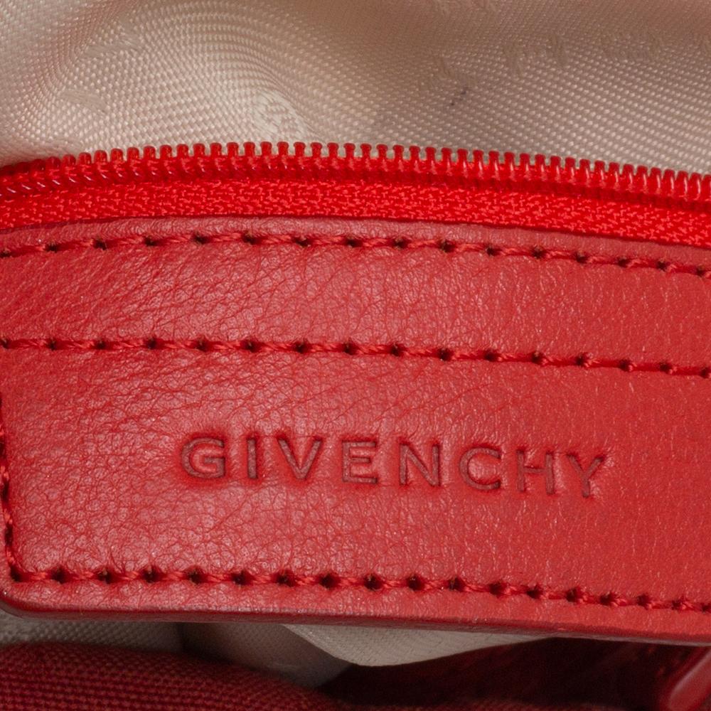 Givenchy Red Monogram Canvas and Leather Hobo 2