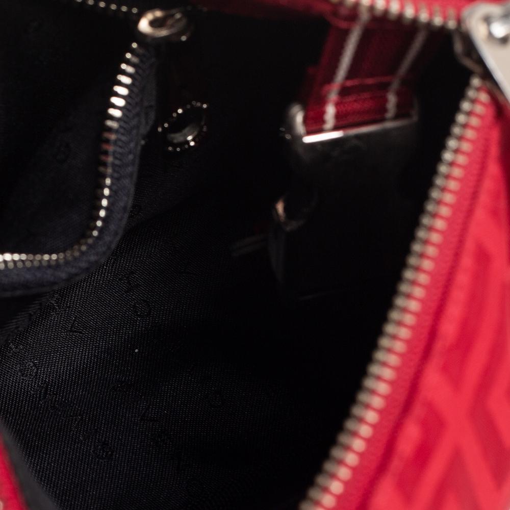 Givenchy Red Monogram Nylon Baguette Bag 1