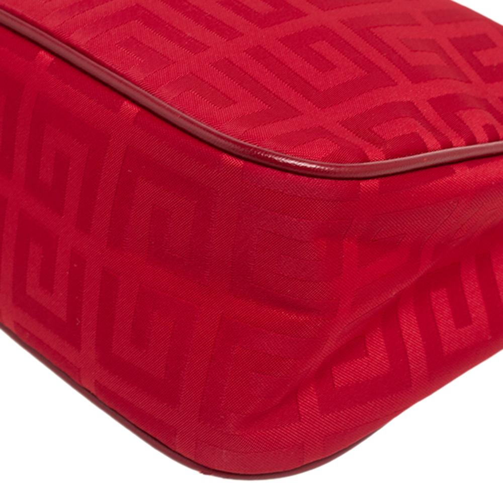 Givenchy Red Monogram Nylon Baguette Bag 2