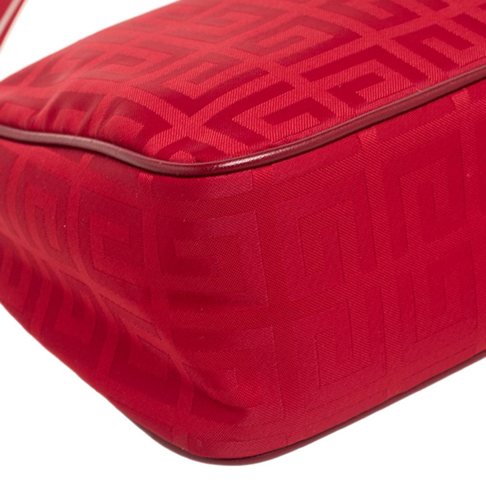Givenchy Red Monogram Nylon Baguette Bag 3