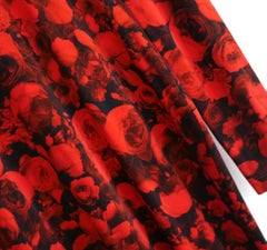 Givenchy Red Rose Print Dress
