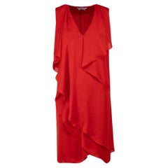 Givenchy Red Ruffle Accent Dress Size M