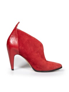 Givenchy Red Suede Collared Pumps Size IT 39