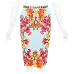GIVENCHY Riccardo Tisci 2012 Birds of Paradise boucle tweed pencil skirt