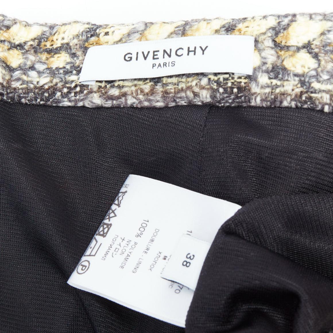 GIVENCHY Riccardo Tisci 2012 Birds of Paradise boucle tweed pencil skirt FR38 M For Sale 3