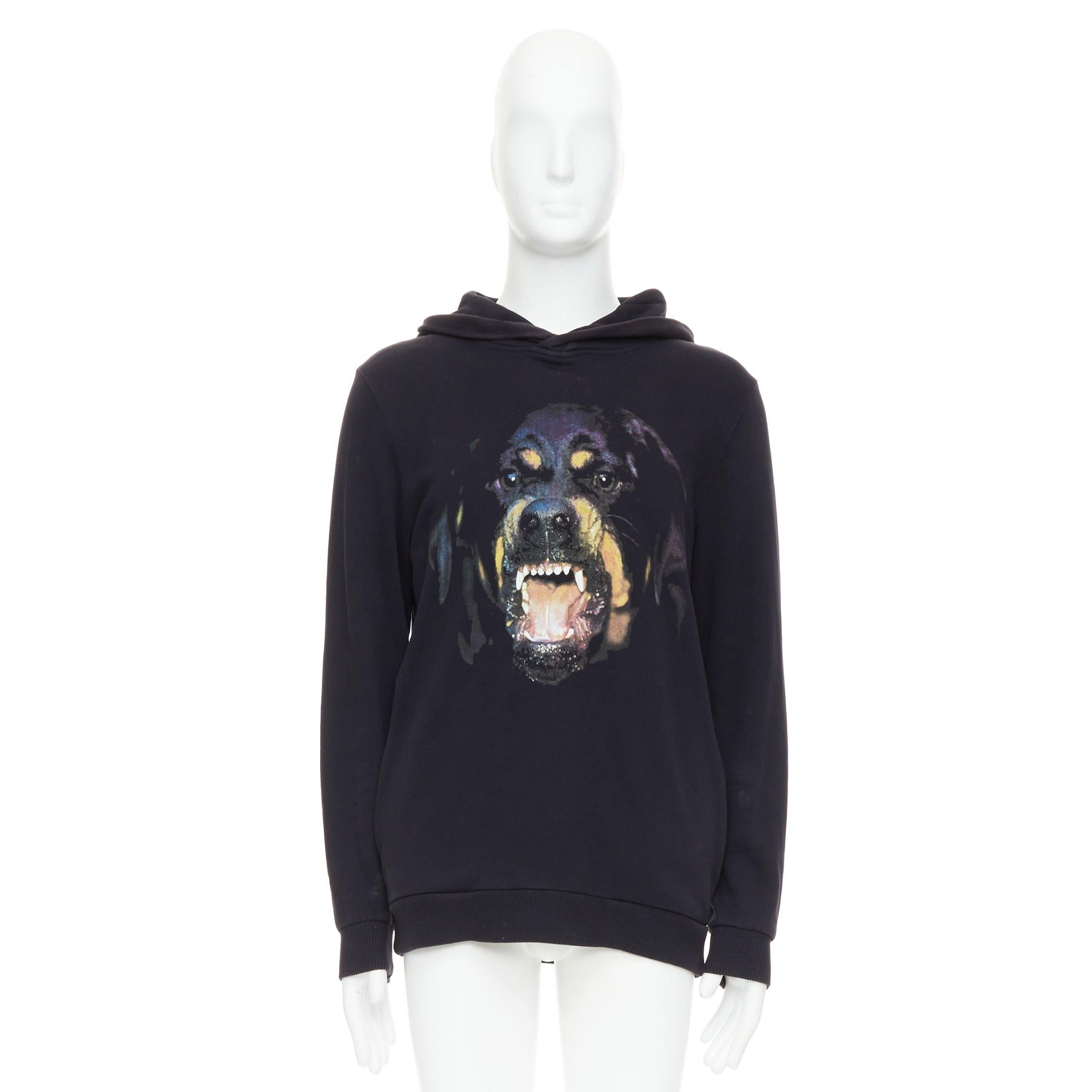 GIVENCHY Riccardo Tisci 2012 Rottweiler cotton hoodie sweatshirt XS For Sale 4