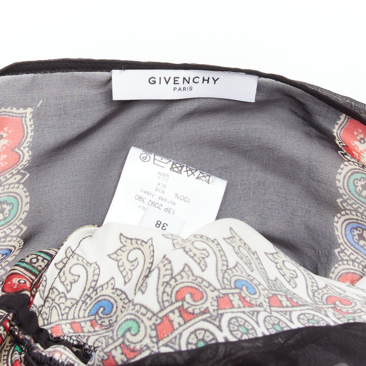 GIVENCHY RICCARDO TISCI 2013 Runway mixed bandana sheer ruffle gown dress FR38 M For Sale 4