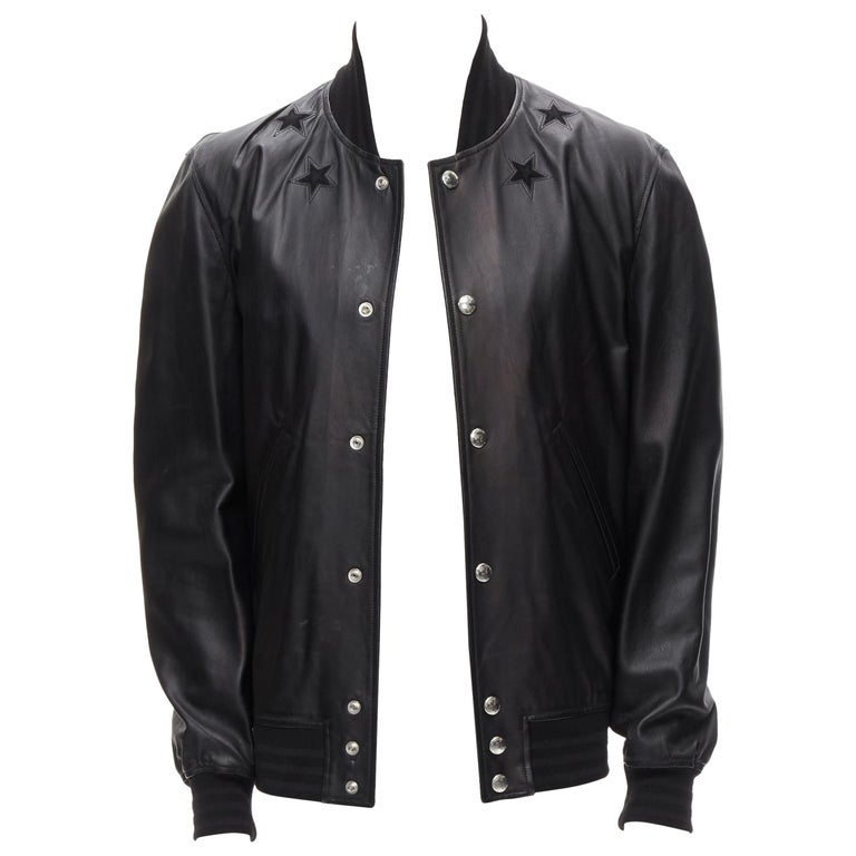 GIVENCHY Riccardo Tisci black signature stars lambskin leather