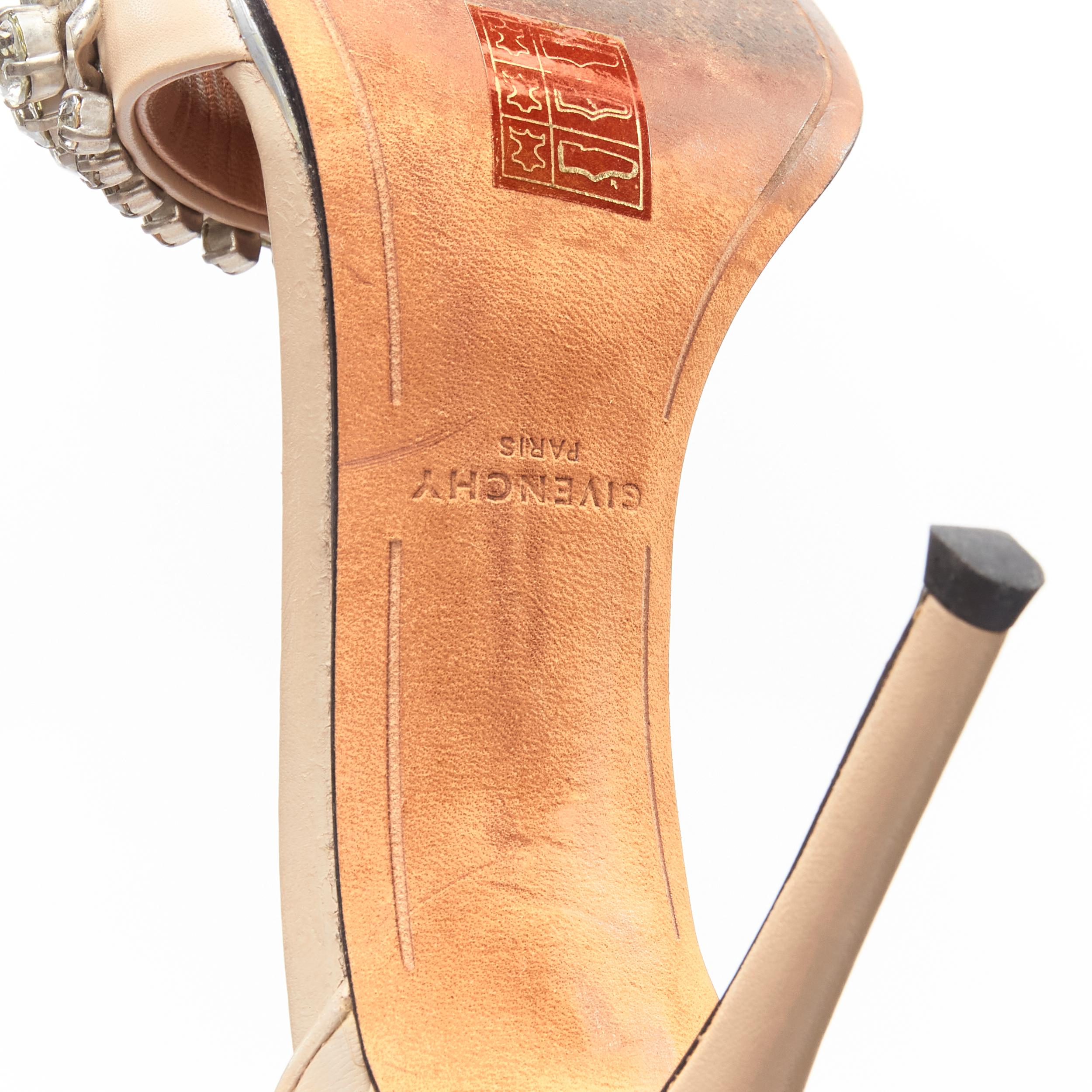 GIVENCHY Riccardo Tisci crystal embellished ankle strap high heel sandals EU37 For Sale 5