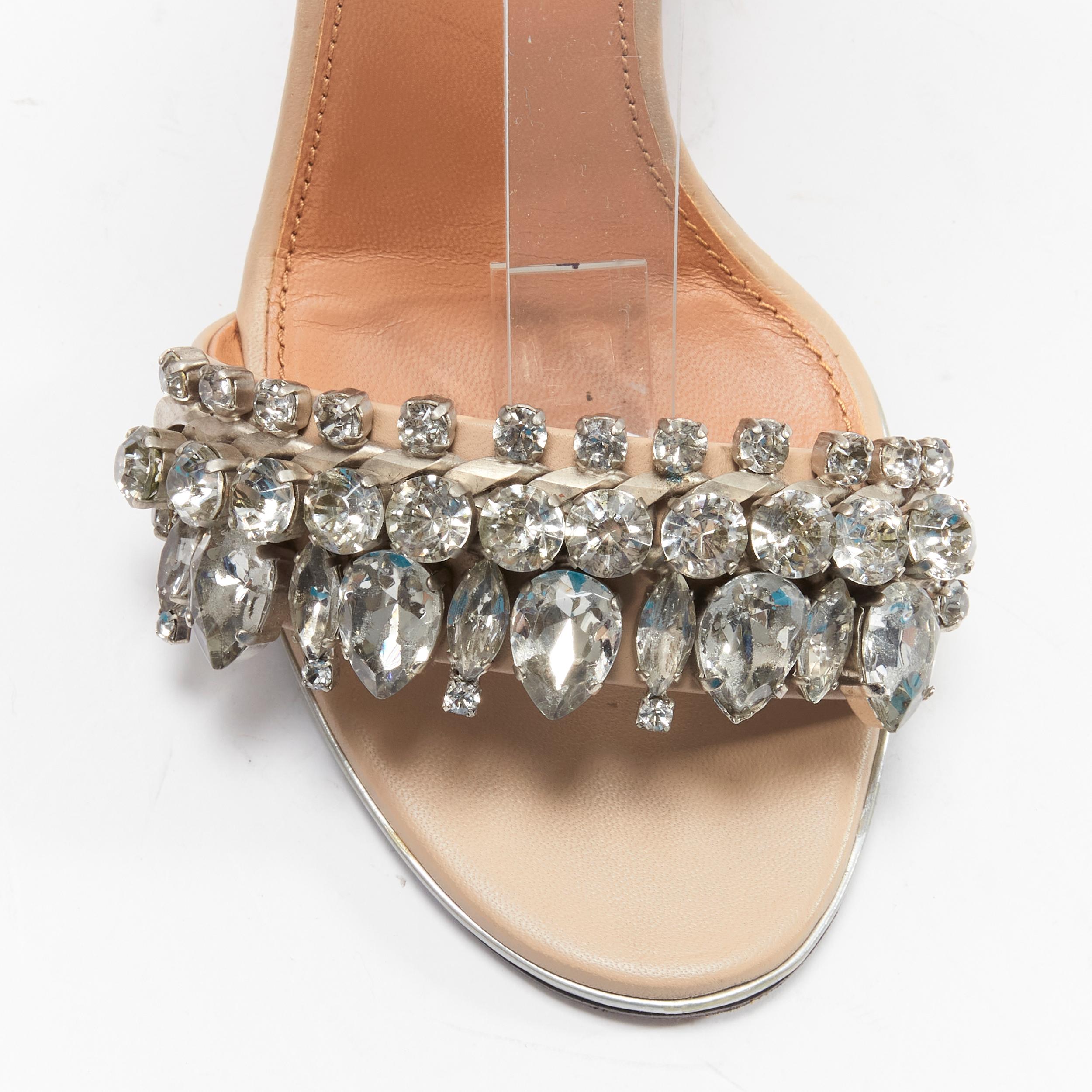 GIVENCHY Riccardo Tisci crystal embellished ankle strap high heel sandals EU37 For Sale 1