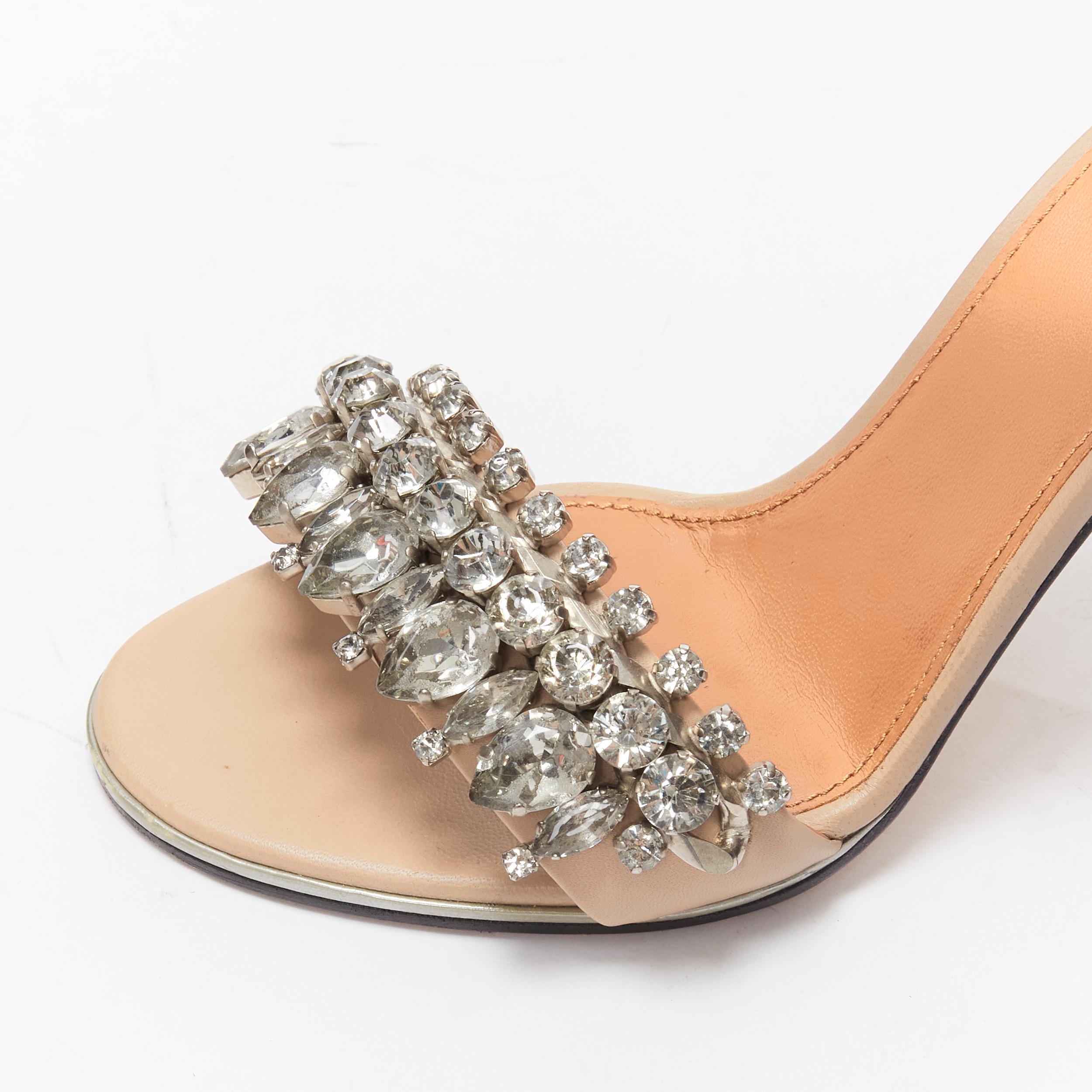 GIVENCHY Riccardo Tisci crystal embellished ankle strap high heel sandals EU37 For Sale 2
