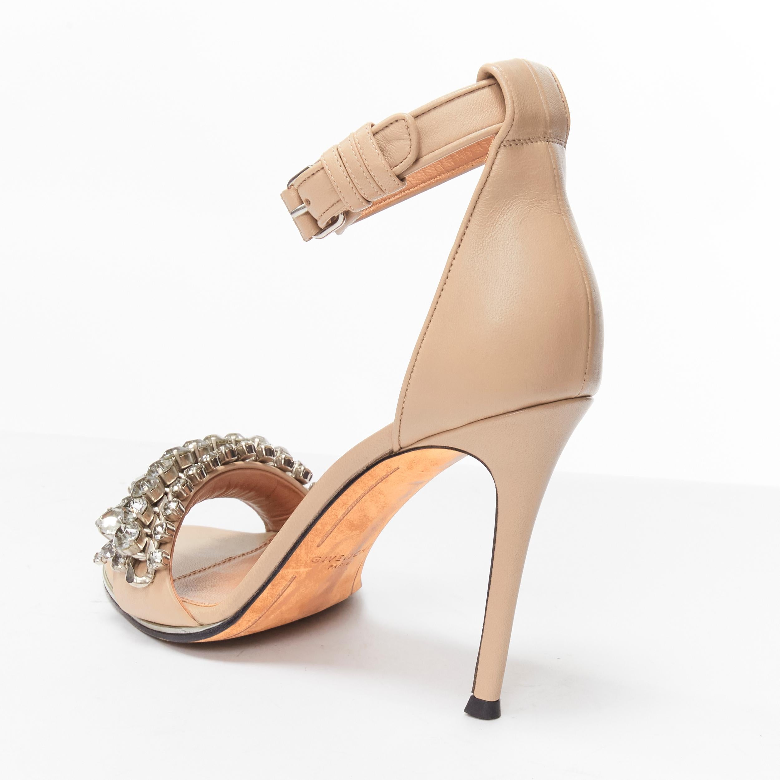 GIVENCHY Riccardo Tisci crystal embellished ankle strap high heel sandals EU37 For Sale 3