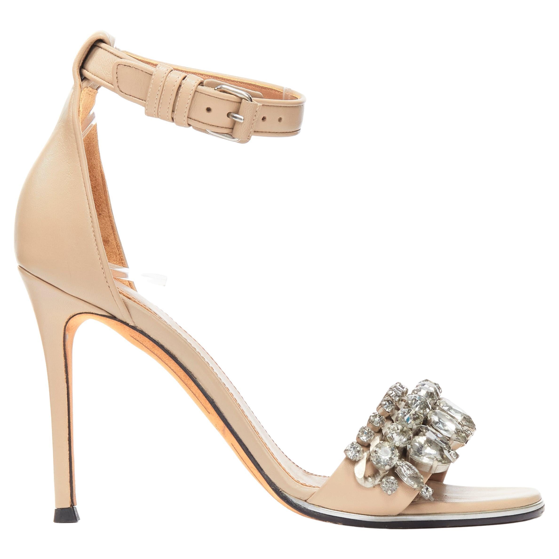 GIVENCHY Riccardo Tisci crystal embellished ankle strap high heel sandals EU37 For Sale