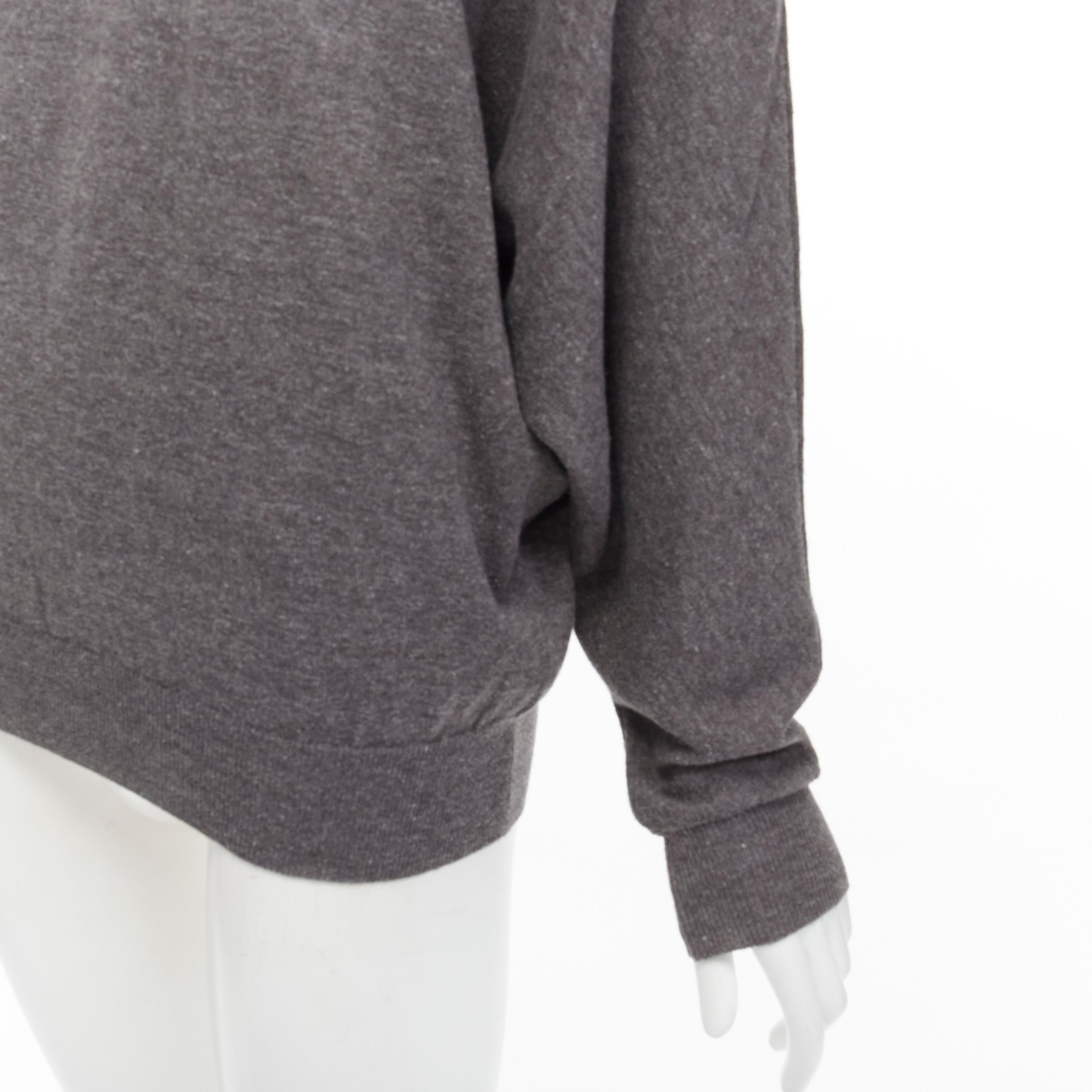 GIVENCHY Riccardo Tisci gold metal shoulder bar cuff grey wool alpaca sweater S For Sale 3