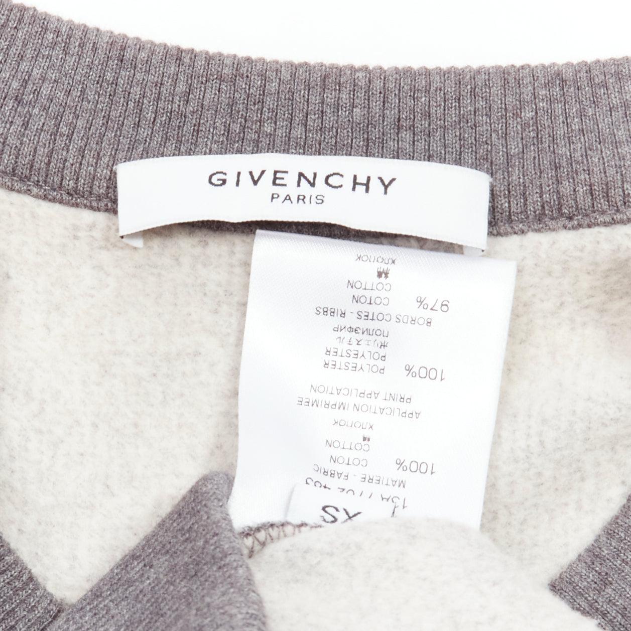 GIVENCHY Riccardo Tisci Madonna pink patch print grey zip shoulder sweater XS For Sale 3
