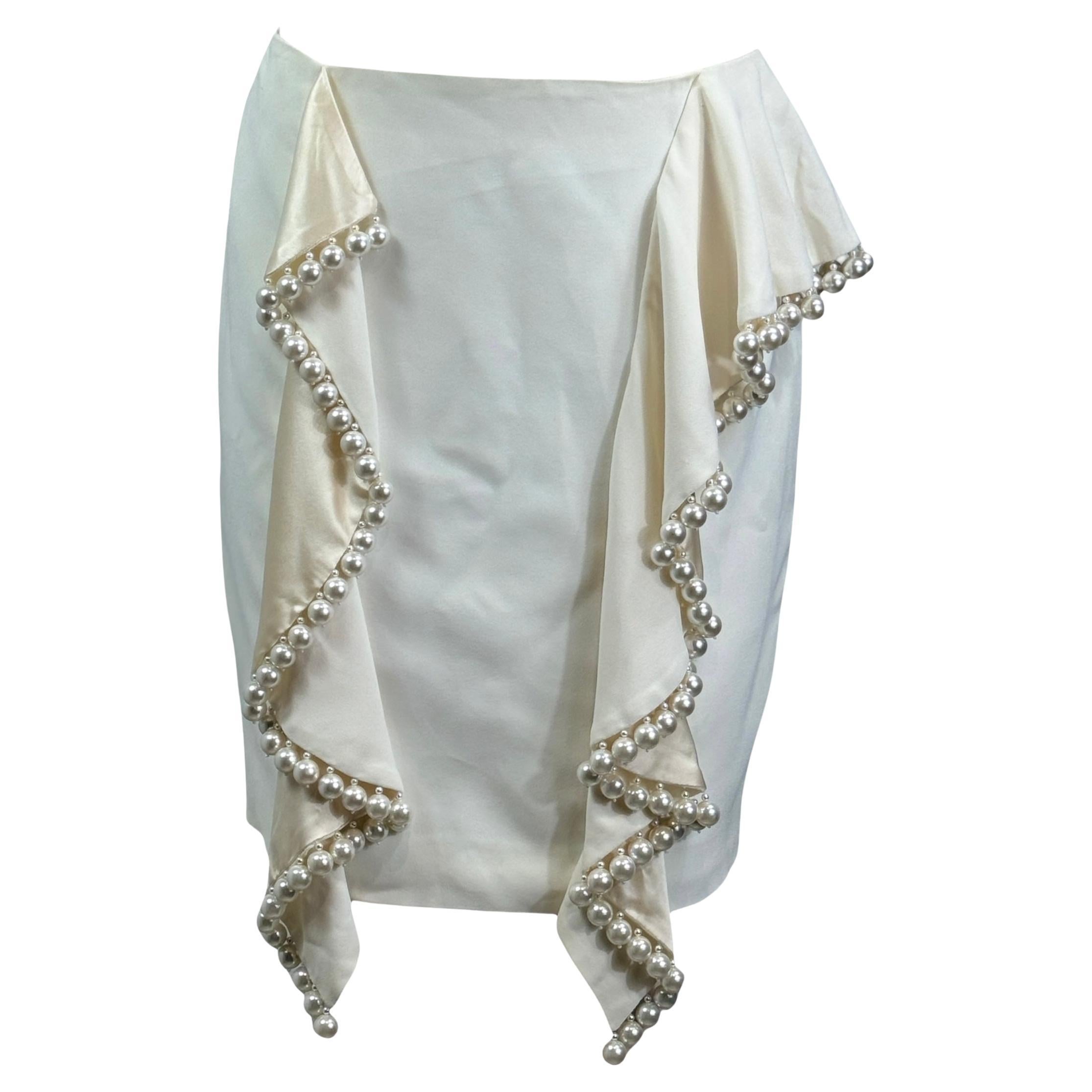 Givenchy Riccardo Tisci Resort 2017 Look 1 ecru pearl skirt