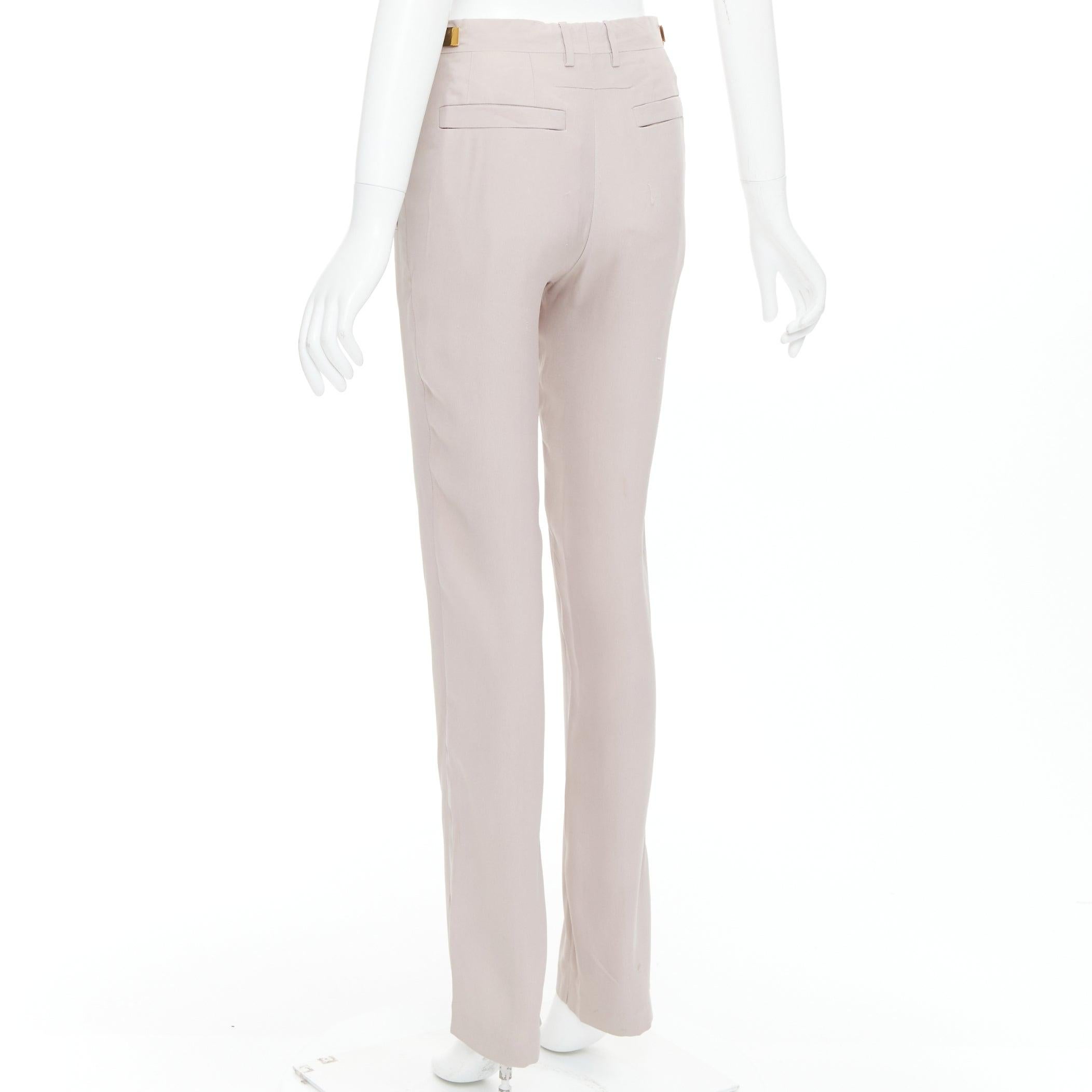 GIVENCHY Riccardo Tisci Runway gold waist metal bar pink pants FR36 S For Sale 1