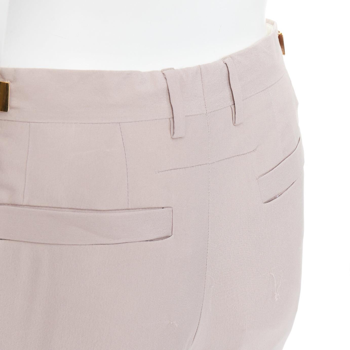 GIVENCHY Riccardo Tisci Runway gold waist metal bar pink pants FR36 S For Sale 2