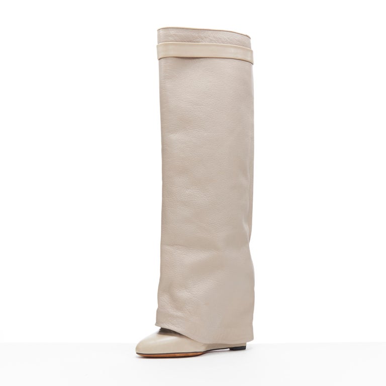 GIVENCHY RICCARDO TISCI Shark Tooth taupe grey gold turnlock pant boot EU36  at 1stDibs | white givenchy shark boots, givenchy shark boots white, grey  givenchy shark boots