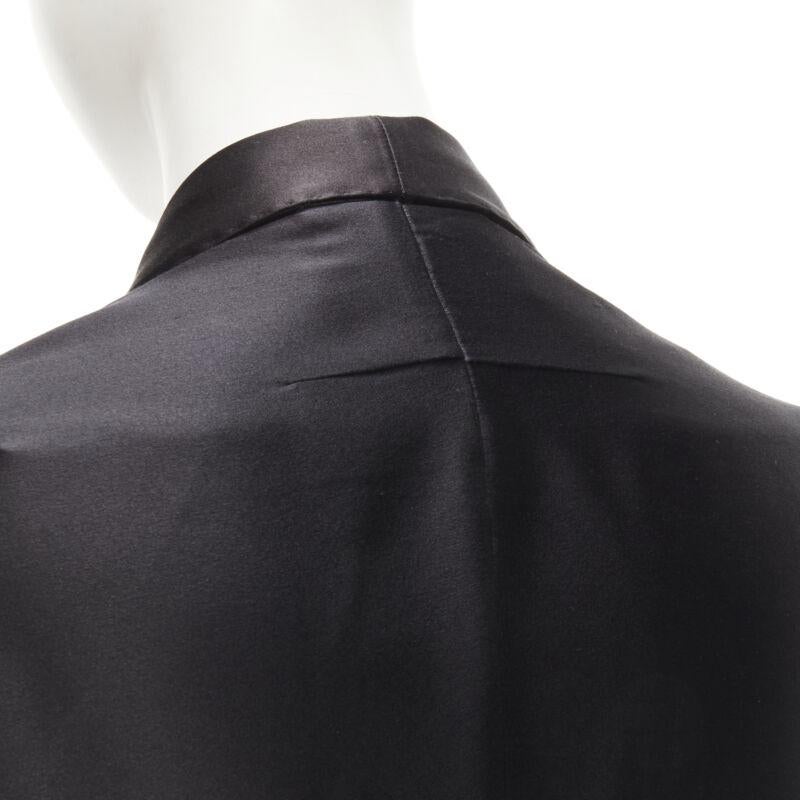 GIVENCHY Riccardo Tisci silk black cut out collar kimono robe blazer FR34 XS For Sale 3