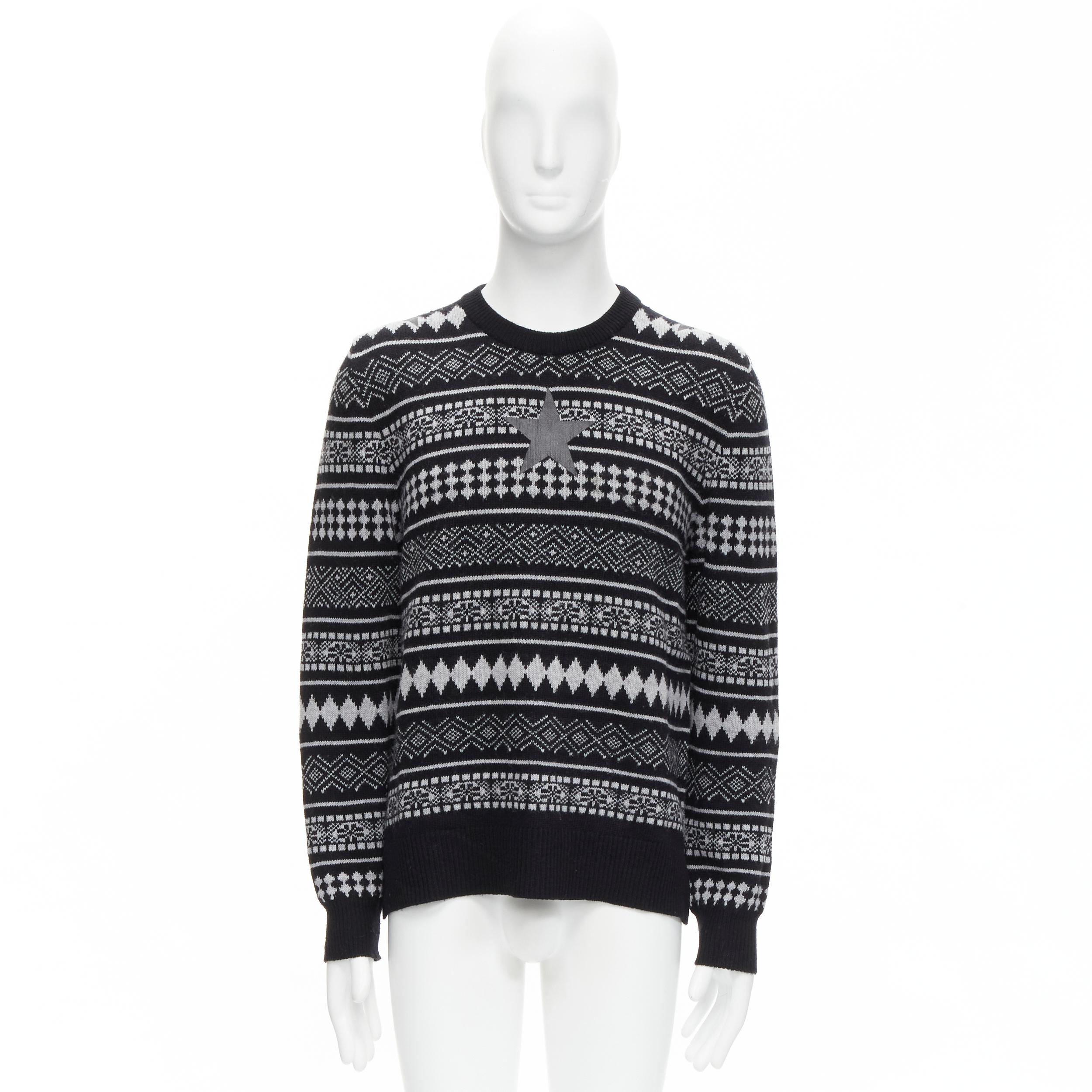 GIVENCHY Riccardo Tisci Pullover mit strukturierten Sternenstreifen und Intarsien, M im Angebot 5