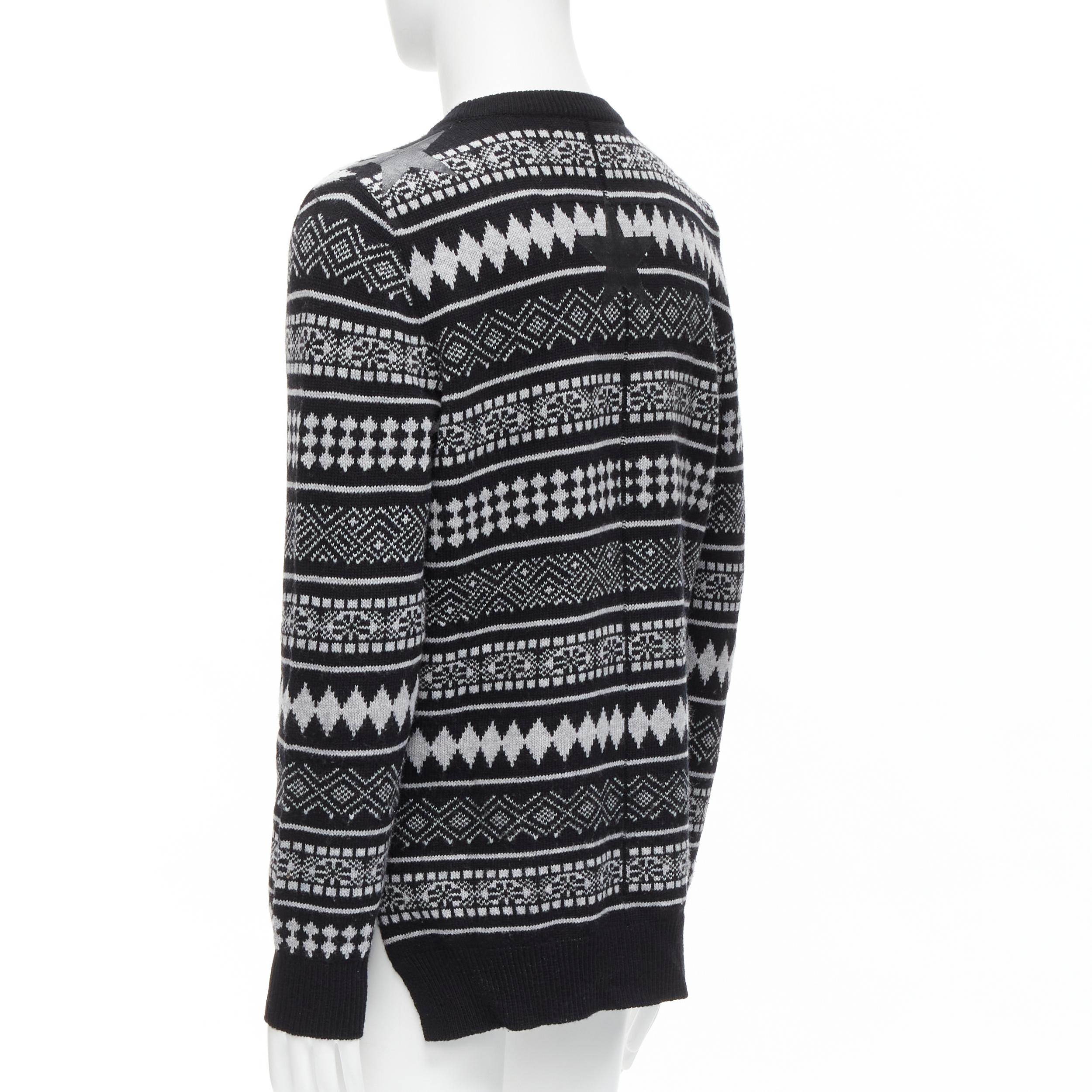 GIVENCHY Riccardo Tisci Pullover mit strukturierten Sternenstreifen und Intarsien, M im Angebot 1