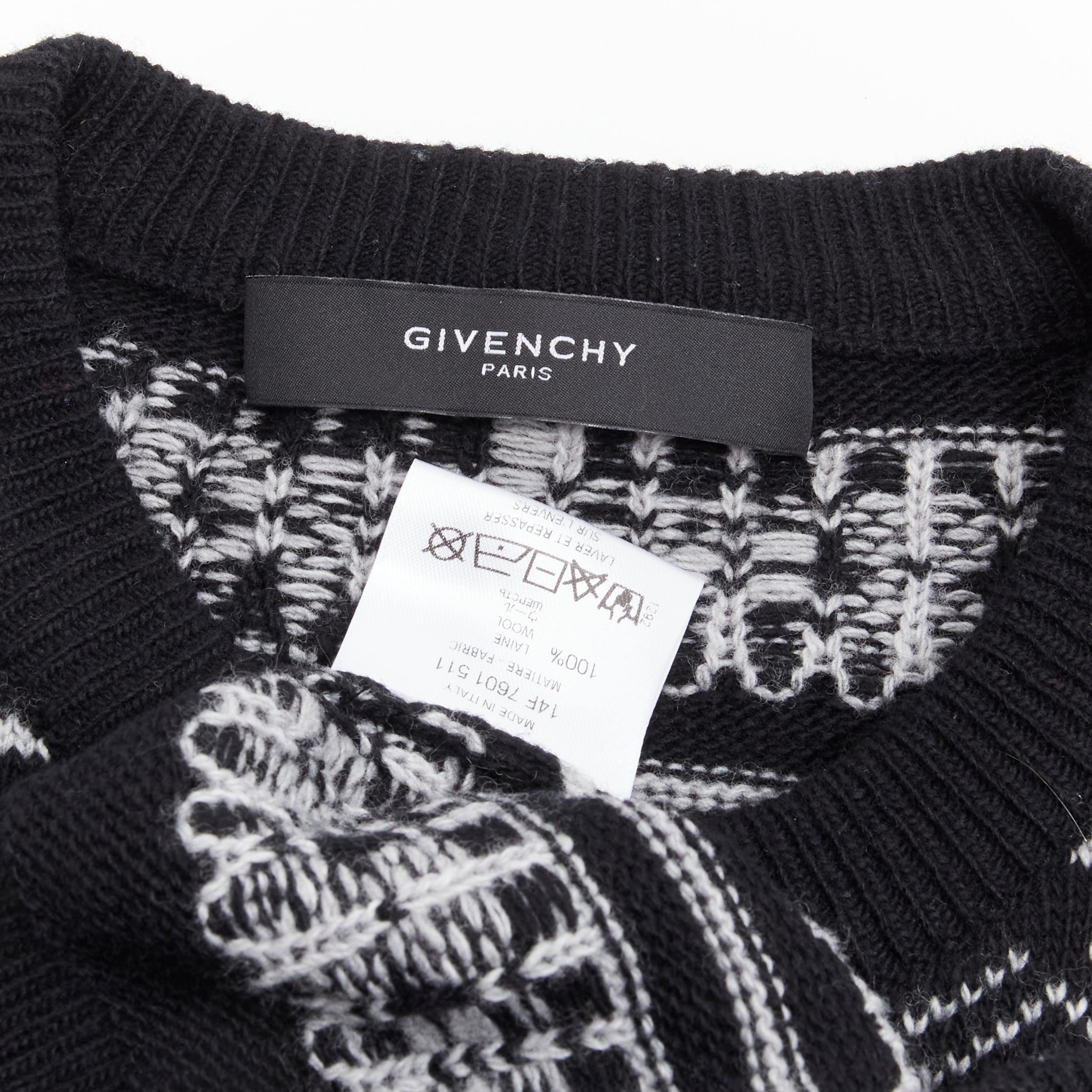 GIVENCHY Riccardo Tisci Pullover mit strukturierten Sternenstreifen und Intarsien, M im Angebot 4