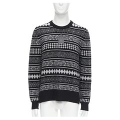 GIVENCHY Riccardo Tisci textured star stripes intarsia pullover sweater M