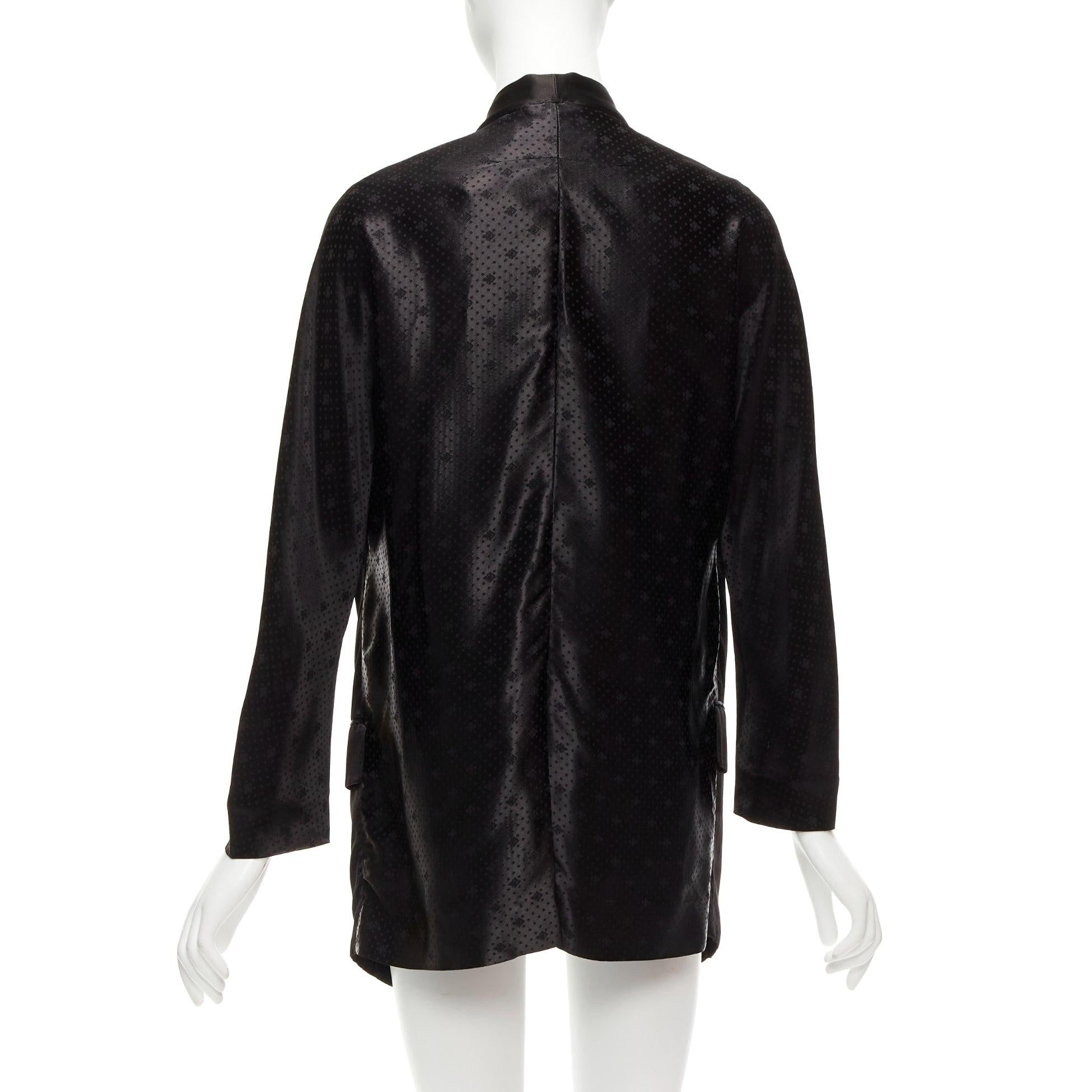 GIVENCHY Riccardo Tisci viscose black cut out collar robe blazer FR38 M For Sale 1