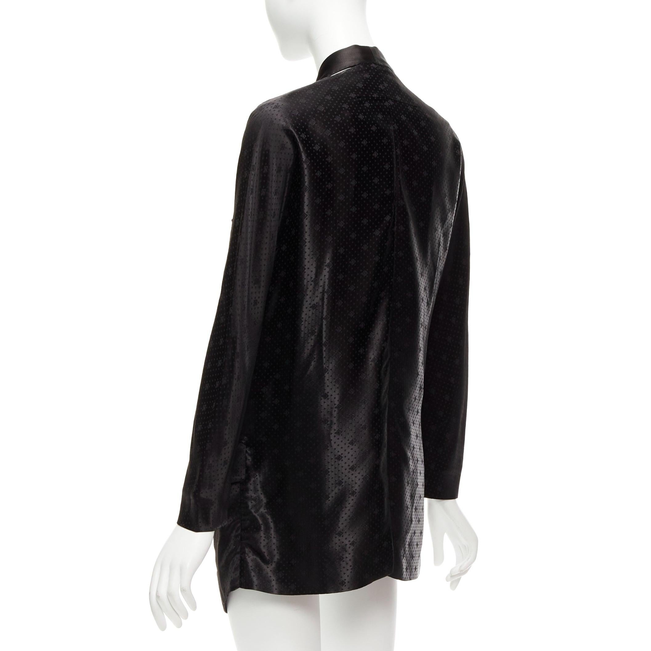 GIVENCHY Riccardo Tisci viscose black cut out collar robe blazer FR38 M For Sale 3