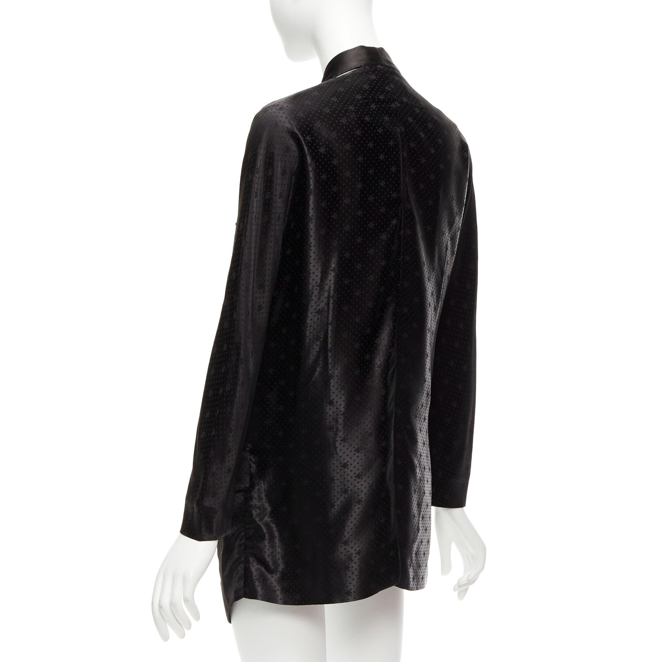 GIVENCHY Riccardo Tisci viscose black cut out collar robe blazer FR38 M For Sale 2