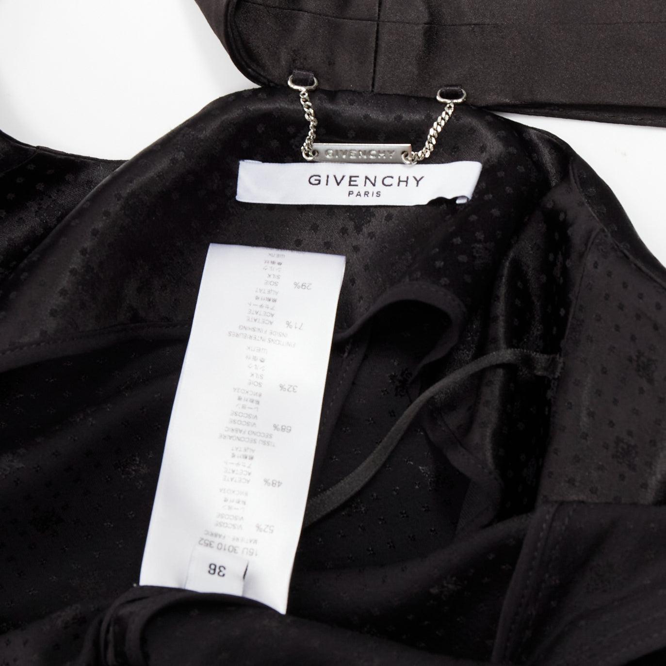 GIVENCHY Riccardo Tisci viscose black cut out collar robe blazer FR38 M For Sale 5