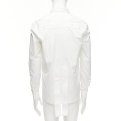 GIVENCHY Riccardo Tisci camisa blanca con aplique de banda de algodón EU39 M