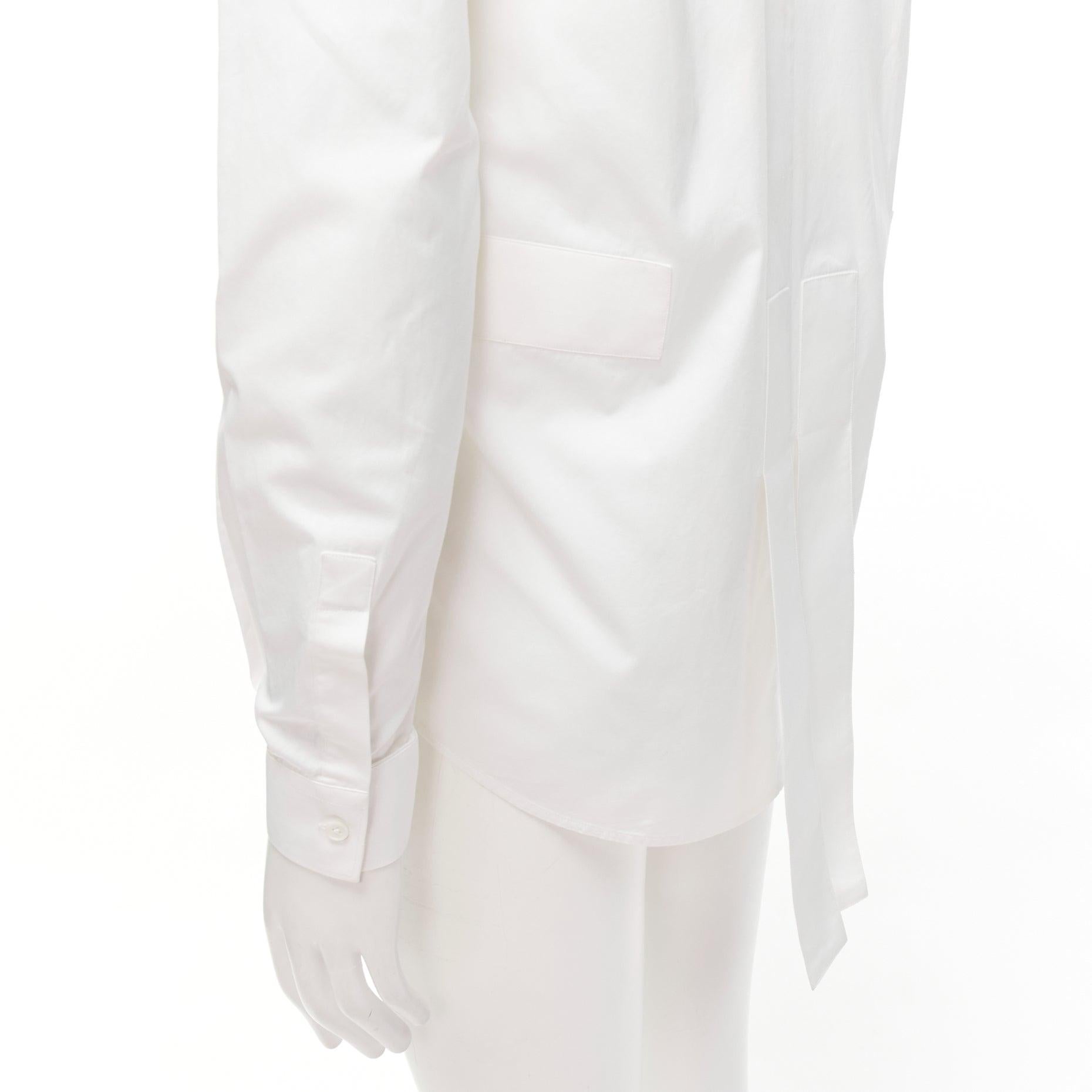 GIVENCHY Riccardo Tisci white cotton band applique shirt EU39 M For Sale 2