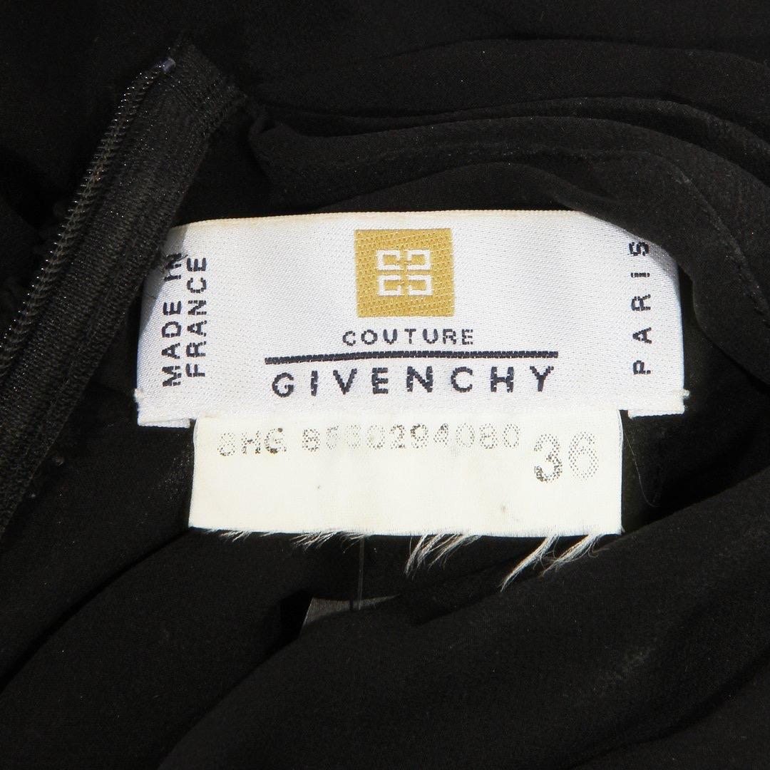Black Givenchy Ruched Blouse (McQueen) Circa 90’s - 2000’s