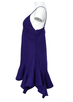 Givenchy Ruffle Wool Purple Mini Dress sz M